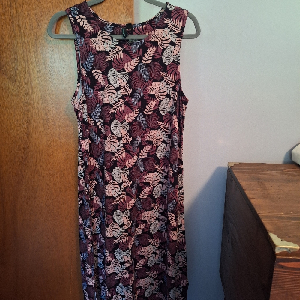 Cynthia Rowley Floral Sleeveless Dress - Pink and Black Size M